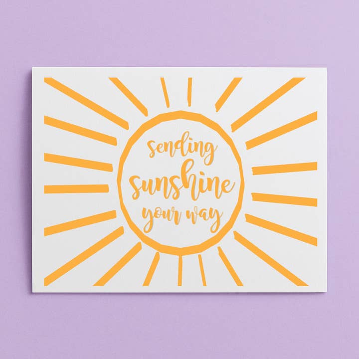 Sending Sunshine Your Way Card for wholesale by Cards by Renee