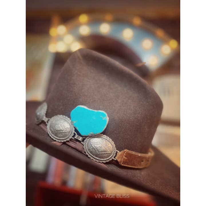 Vintage Bliss - Wholesale Brooch - Turquoise Color Soldered Hat Pin Western4