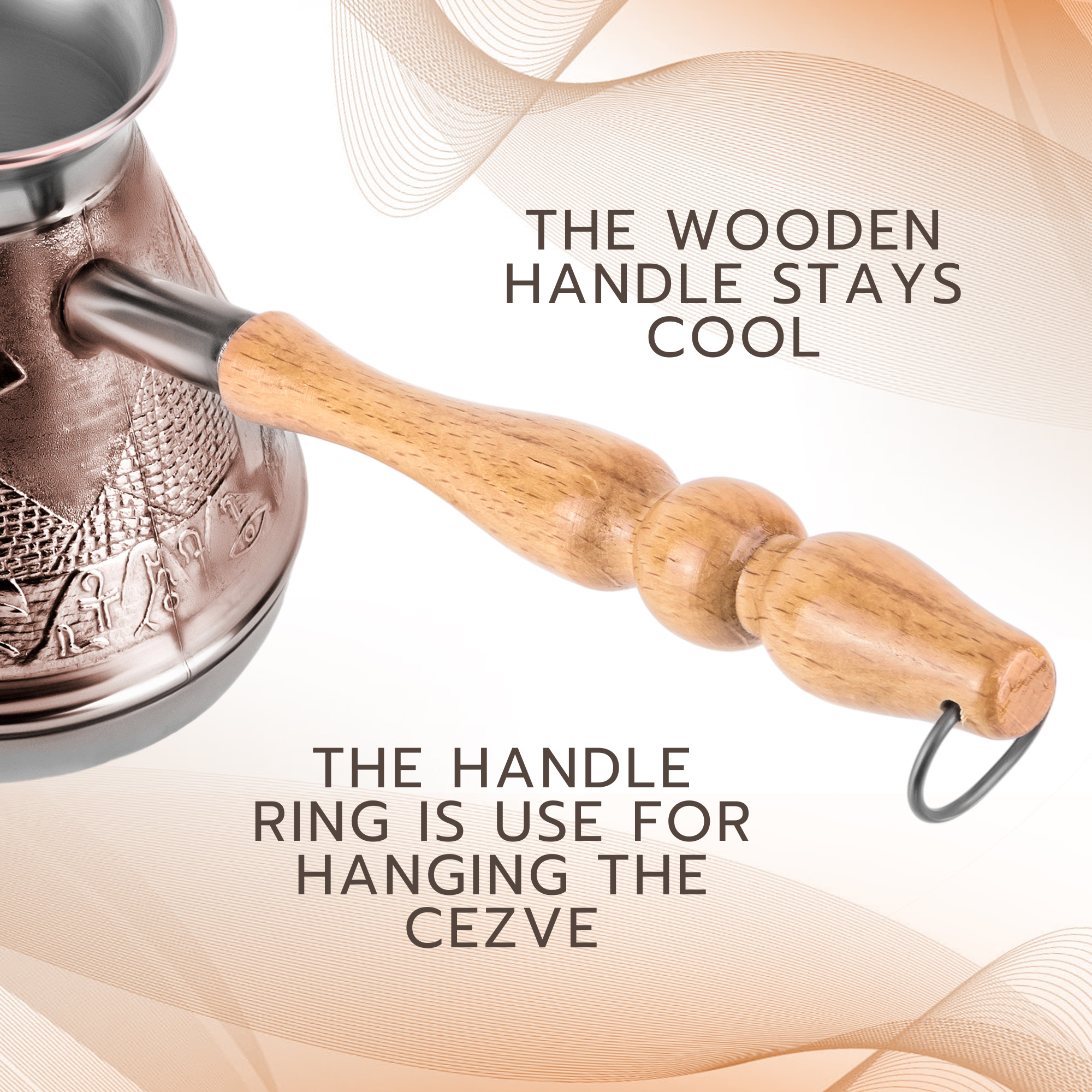 STP - Wholesale Tea Pot - Large Sphinx Copper Turkish Coffee Pot 23.7-oz8