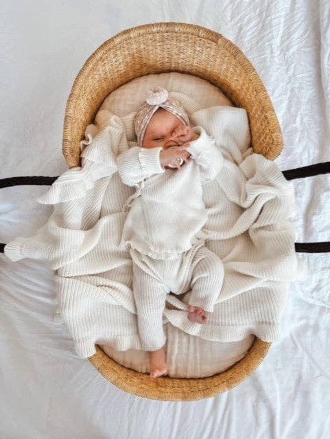 Petite + Co - Wholesale Clothing set – Baby - RIBBED KIMONO SET | MILK1