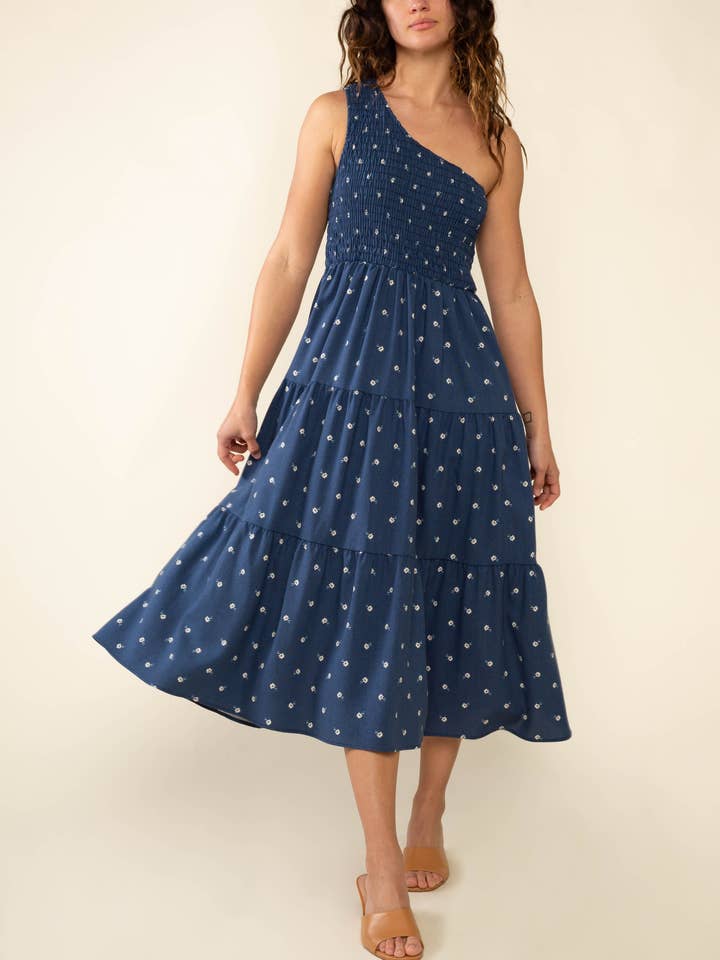 Luna Einschultriges Midikleid für den Großhandel von NLT