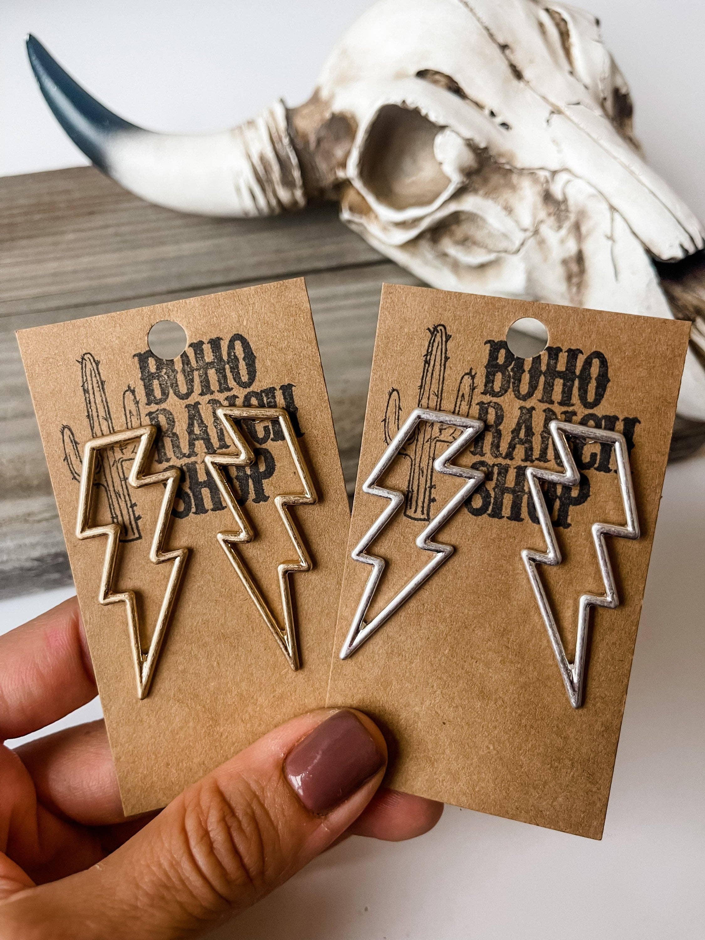 Boho Ranch Shop - Wholesale Dangle Earrings - Thunderbolt Lightning Bolt Earrings2