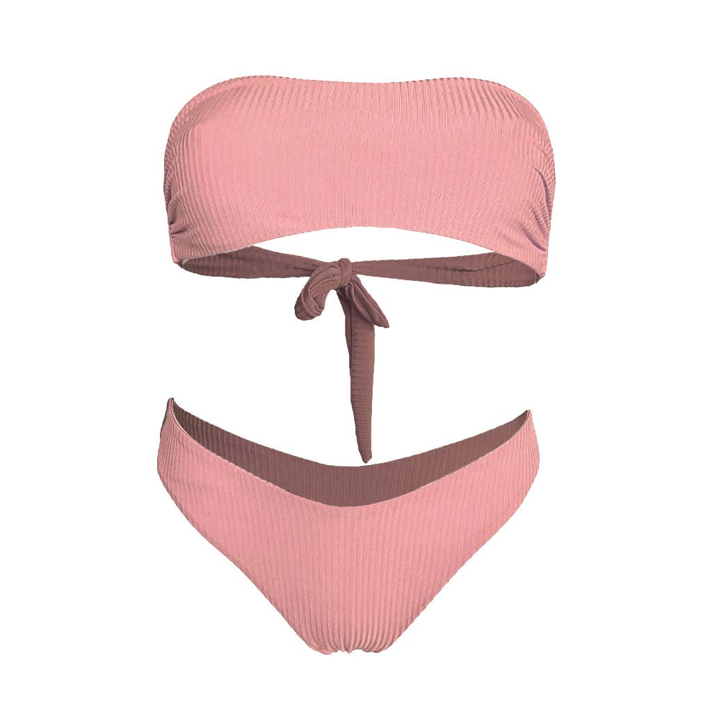 Edelvissa - Venta al por mayor Parte superior de bañador - Mujer - Bandeau de Costillas Profundas0