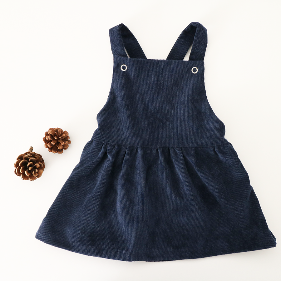 Petit Martin – Vestido - Crianças por atacado – Vestido de veludo azul marinho1