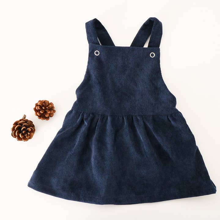Petit Martin - Wholesale Dress - Kids - NAVY BLUE VELVET DRESS1