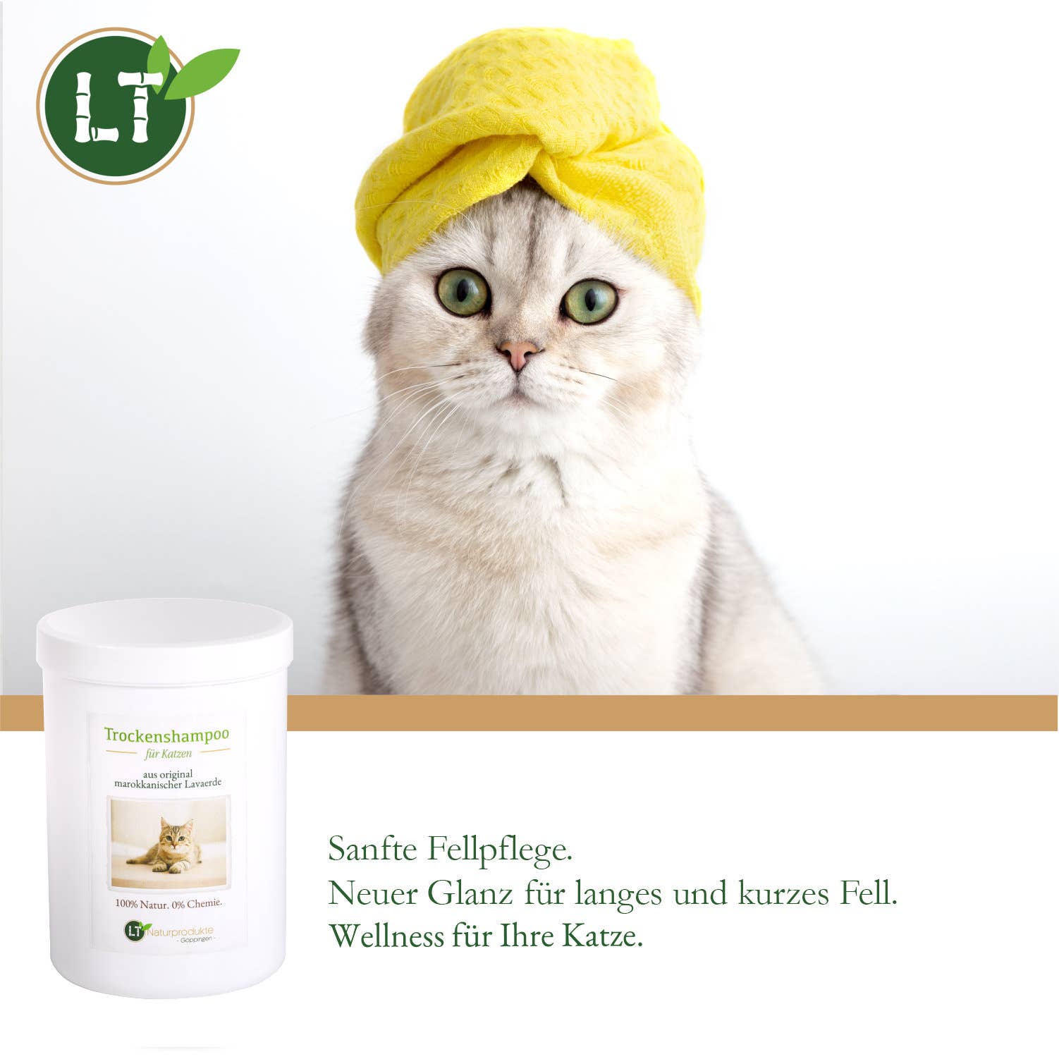 LT-Naturprodukte - Wholesale Pet Grooming Aid - Dog - Dry shampoo for cats - with original Moroccan lava6