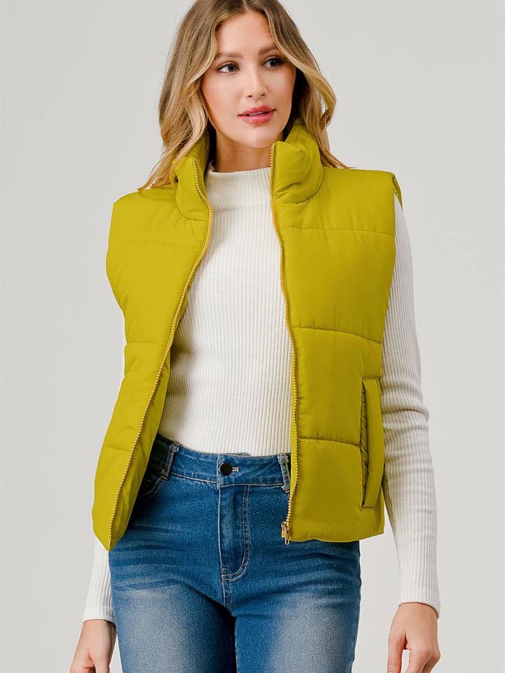 Gilet rembourré solide, SJ50398 pour la vente par GeeGee x Lovelo