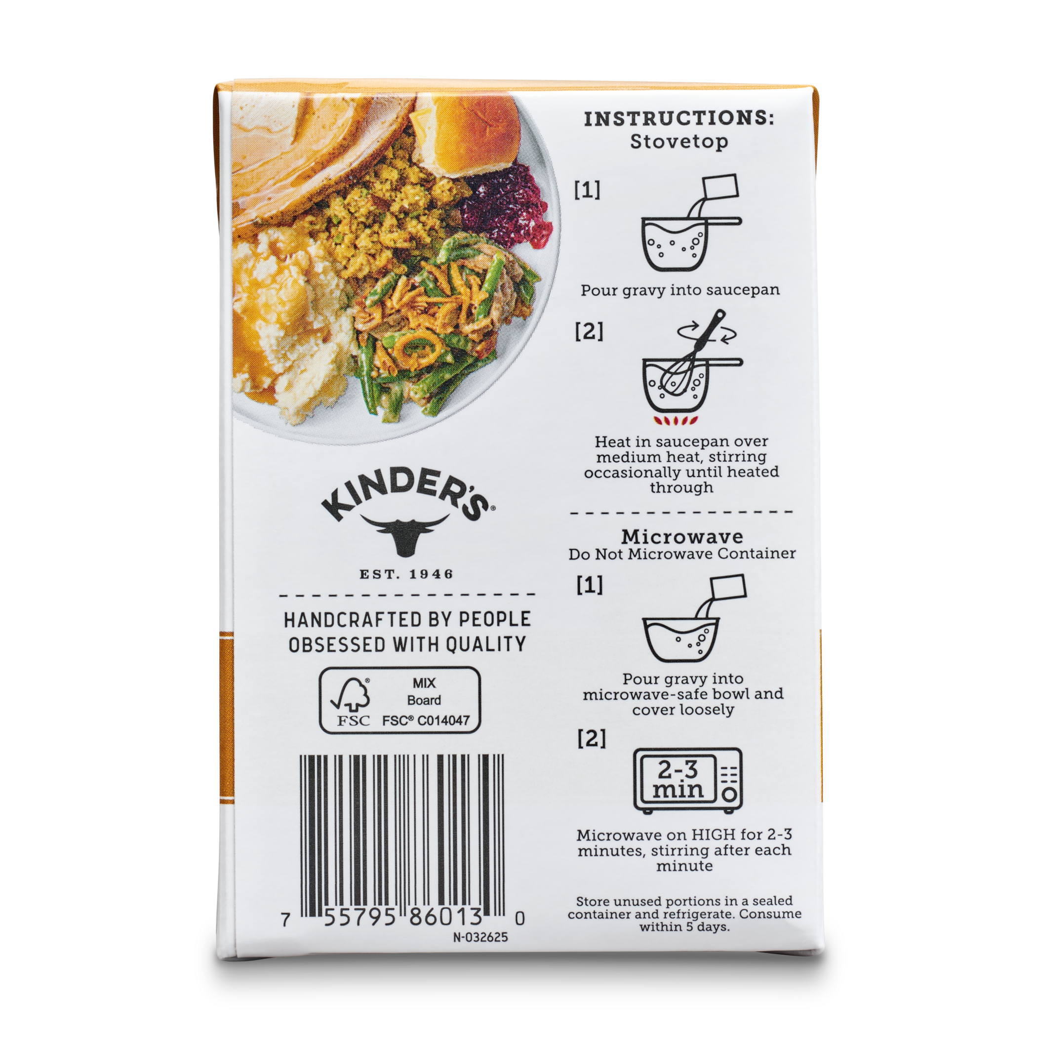 Kinder's Sauces & Seasonings - Wholesale Broth - Bone Broth Gravy (Liquid) Roasted Turkey Case Stacker 24ct1