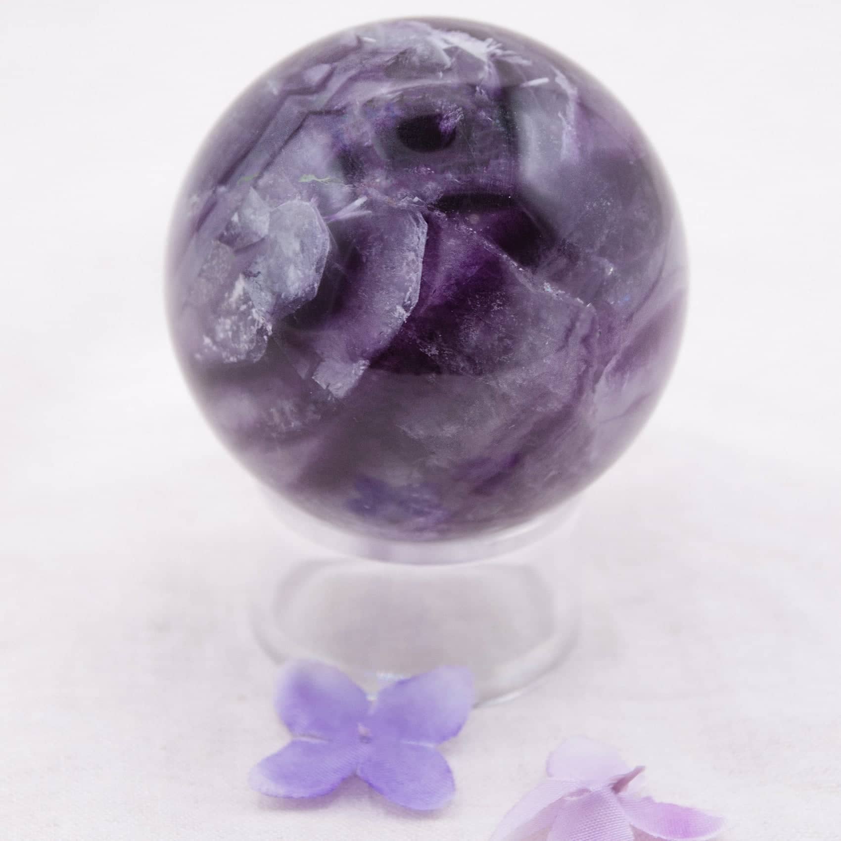 Tiny Rituals - Wholesale Spiritual Stone/Crystal - Rare Rainbow Fluorite Spheres - AAA Premium Quality90
