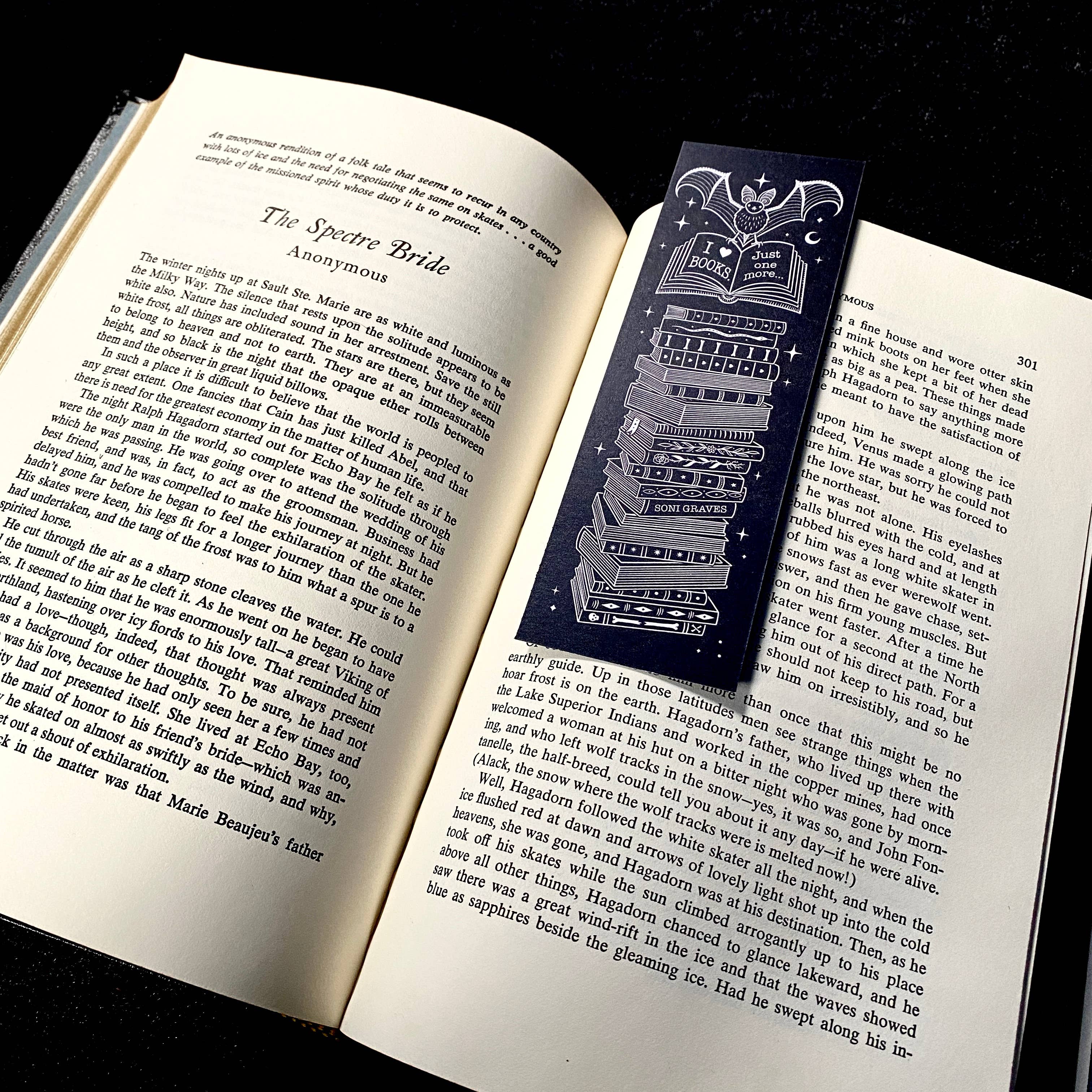 Soni Graves - Wholesale Bookmark - Bat Books Bookmark: Double Sided, Spooky Whimsical4