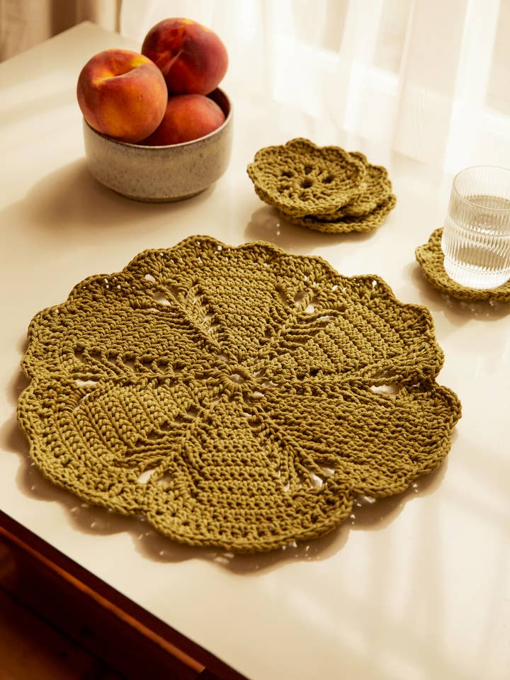 Inhale Mat & Coasters Crochet Kit-CR105KS for wholesale by DMC