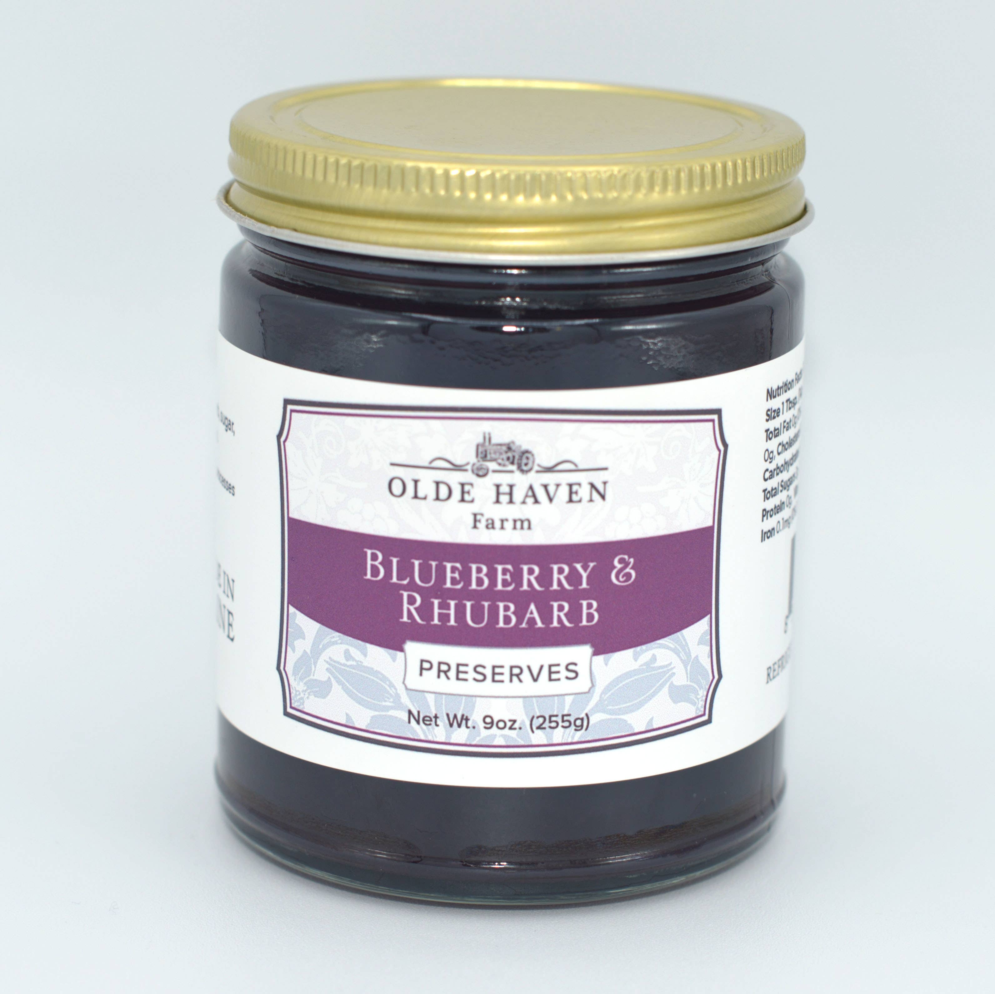 Olde Haven Farm - Wholesale Preserves - Blueberry Rhubarb Preserves 9oz1