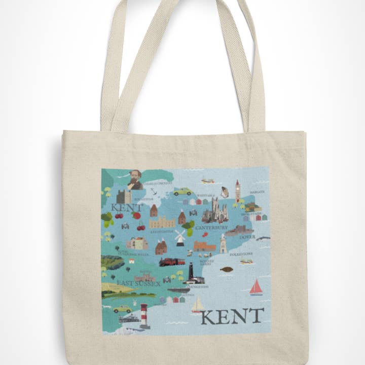 Betty Boyns Designs - Wholesale Art print - KENT ILLUSTRATED MAP 3