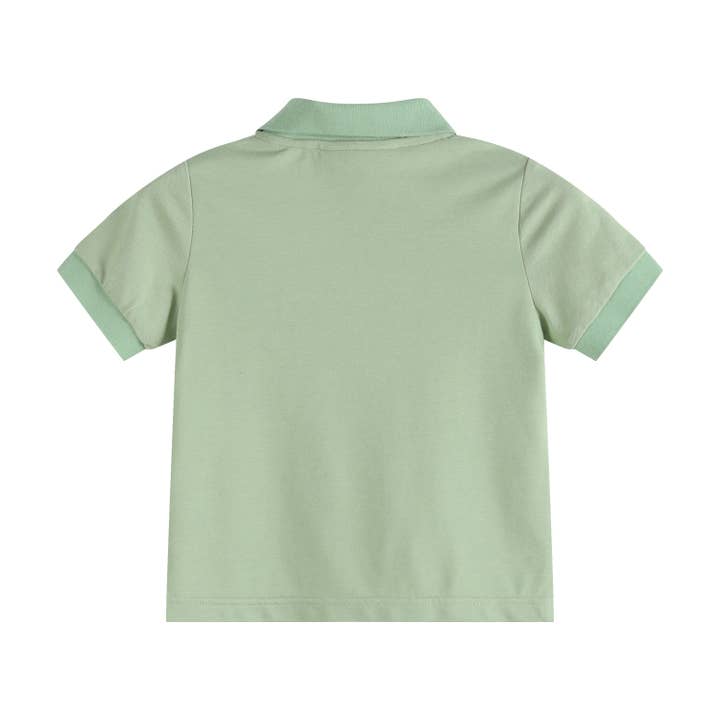 Lil Cactus - Wholesale T-Shirt - Kids - Green Tractor Polo Golf Shirt