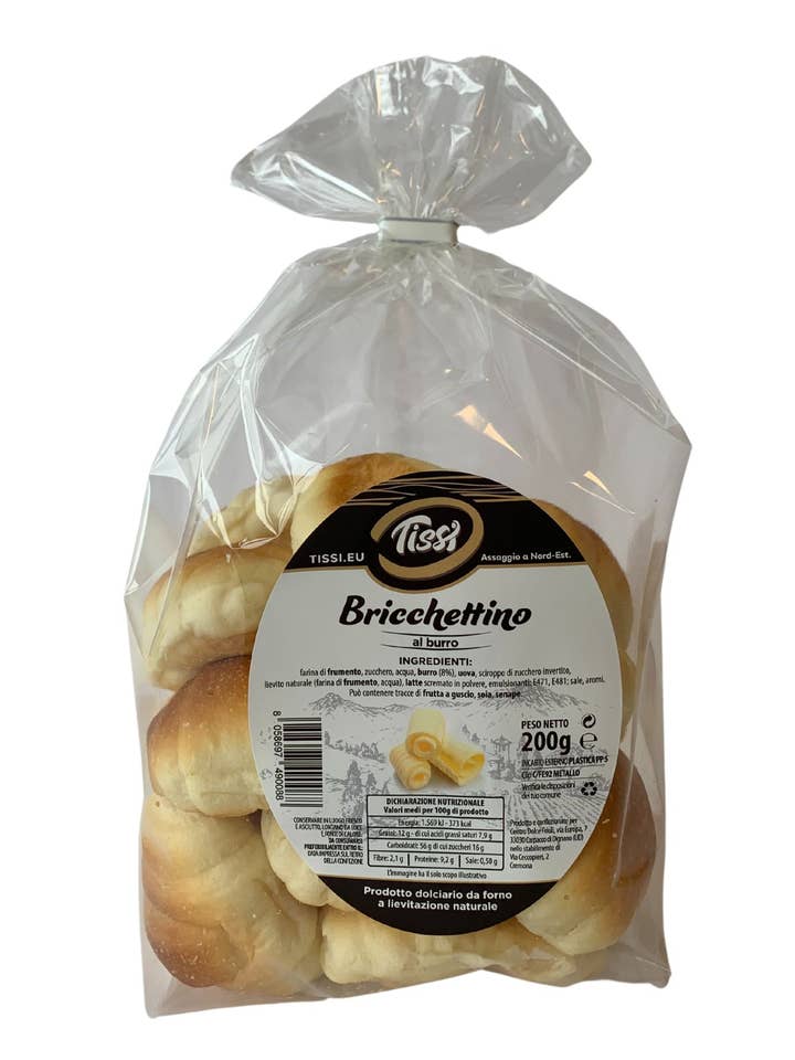 Butter Bricchettini Tissi - 200 g for wholesale by CENTRO DOLCE FRIULI