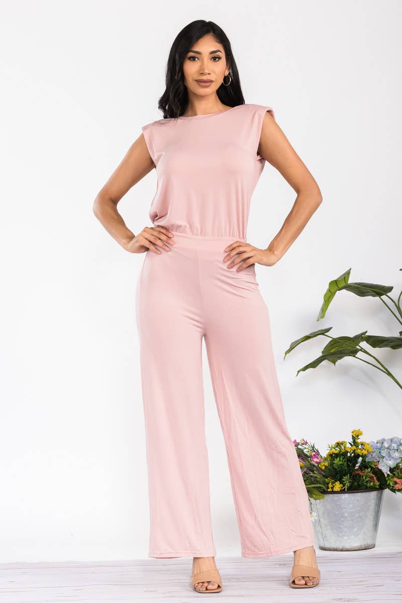 H&H Fashion Inc. - Vente Combinaison – femme - SN0912 - Combinaison unie à manches courtes0