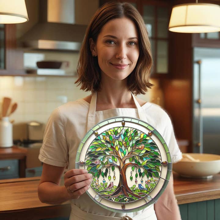 Fernville Creations - Wholesale Cutting Board - Glass Cutting Board, Tree of Life Design, Unique Family Gift2