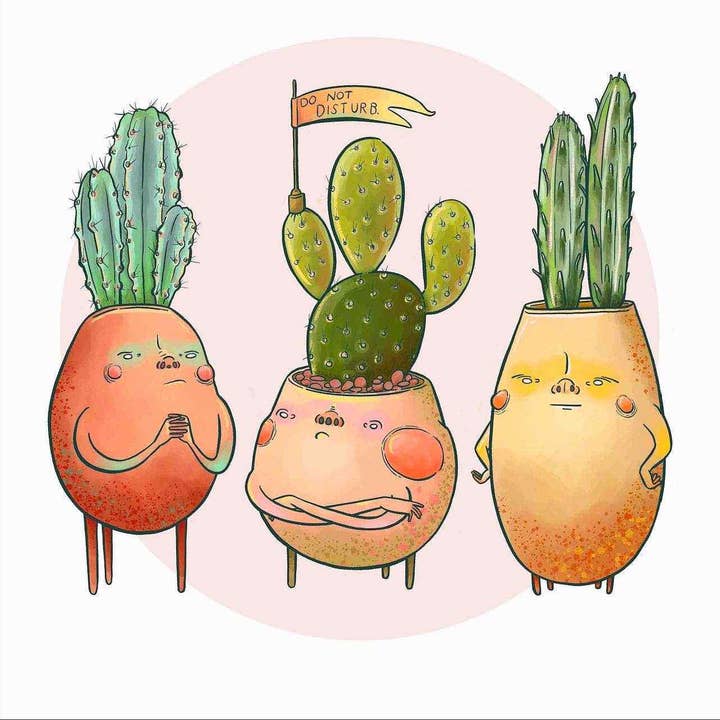 Cactus Keepers Print for wholesale by Micael Nunez