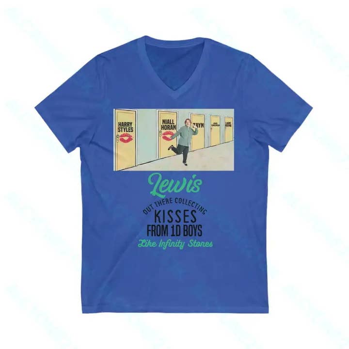 Lewis Capaldi Unisex Jersey Short Sleeve V-Neck Tee for wholesale by Alcyone213k