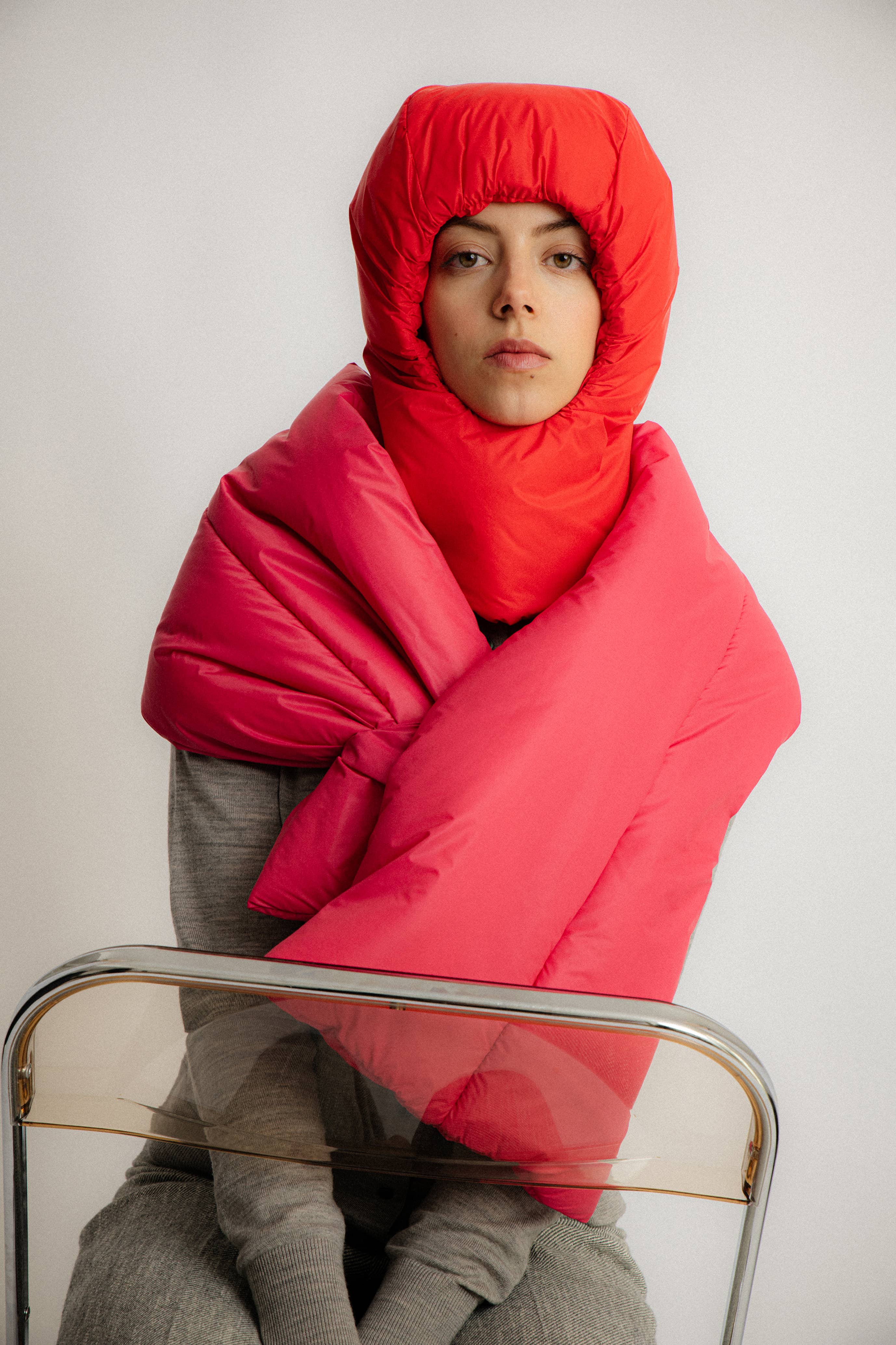 Abstract - Wholesale Scarf - Women's - Padded water repellent nylon scarf15