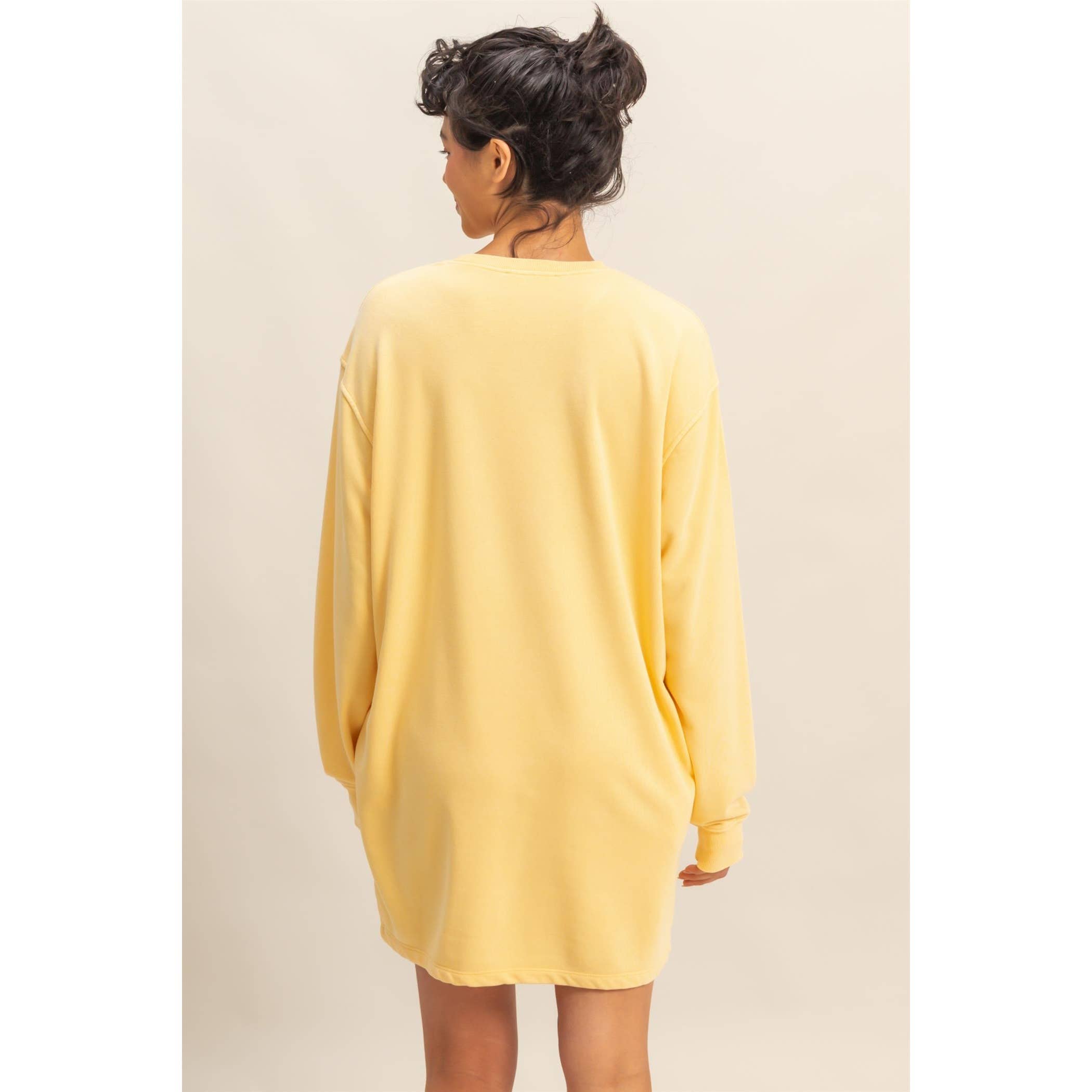Double Zero - Wholesale Dress - Women's - Long Sleeve Oversized Mini Dress17