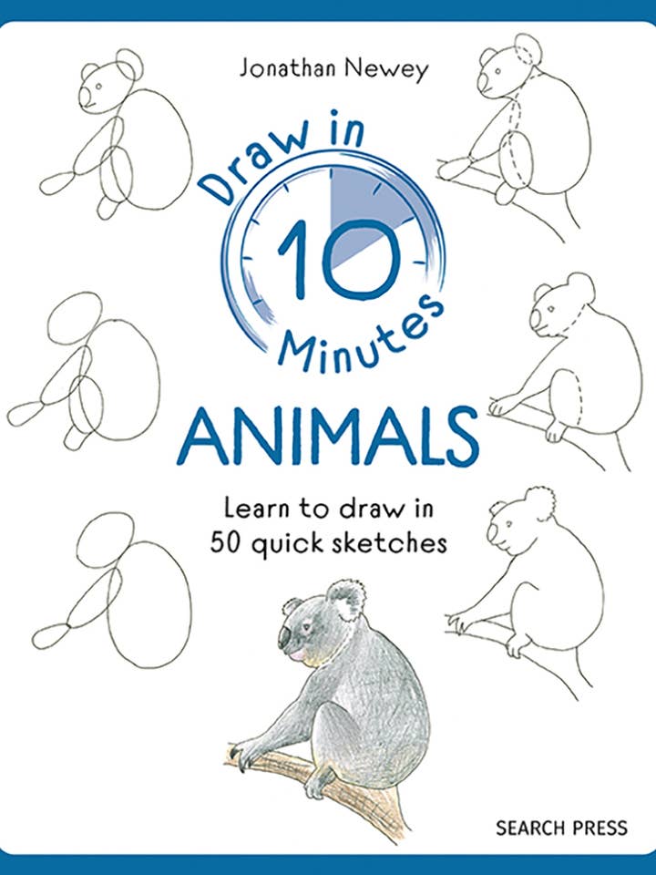 Dessiner en 10 minutes : Animaux pour la vente par Search Press
