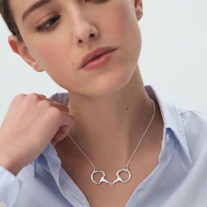 HoopLa - Wholesale Pendant/Charm Necklace - Filly- Snaffle Bit Necklace- Waterproof Chain1