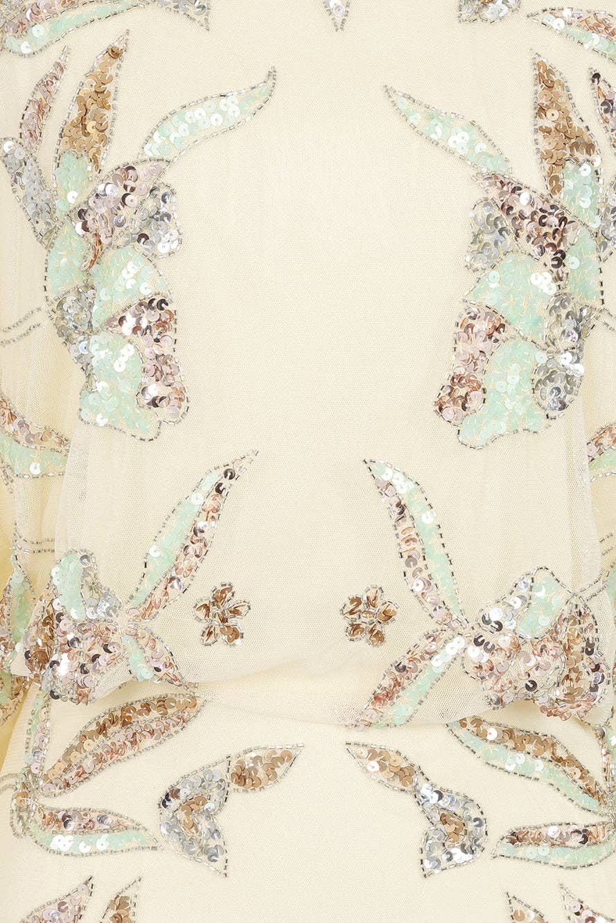 Cream Suvi Embellished Maxi Dress for wholesale on Faire8