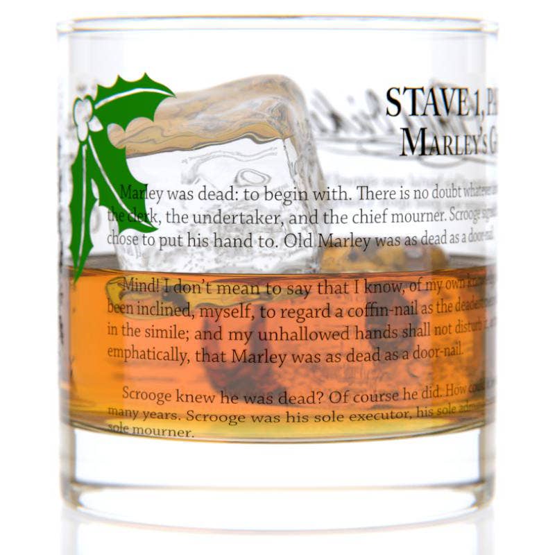 Well Told - Wholesale Cocktail/Liquor Glass - A Christmas Carol by Dickens - Classic Lit. - Rocks Glass2