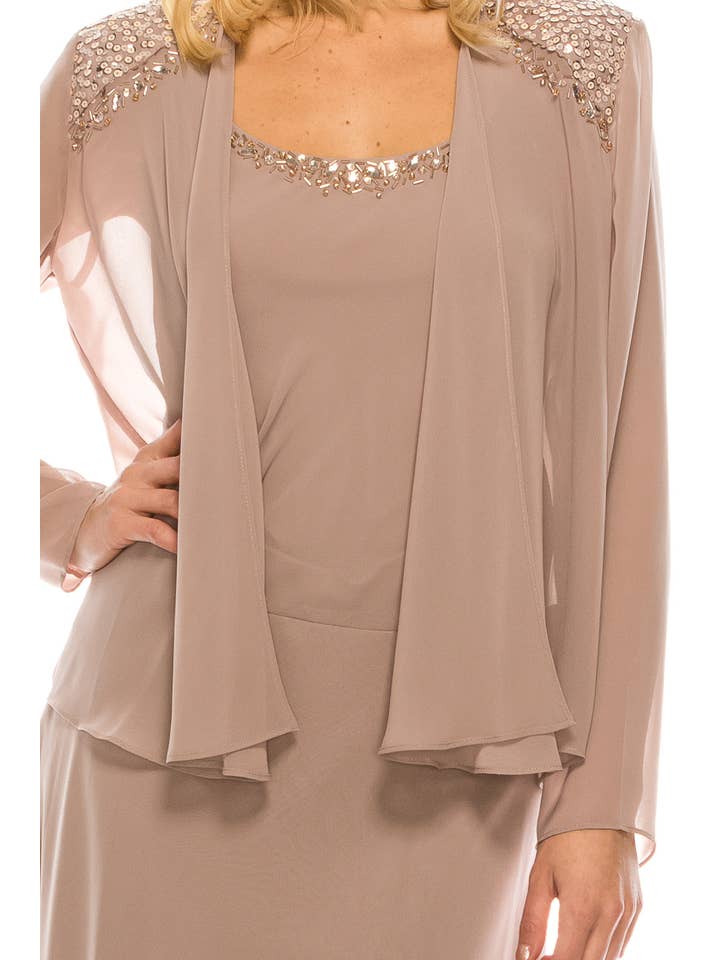 CASHMERE SLNY Embellished 2-Piece Evening Jacket Dress for wholesale on Faire5