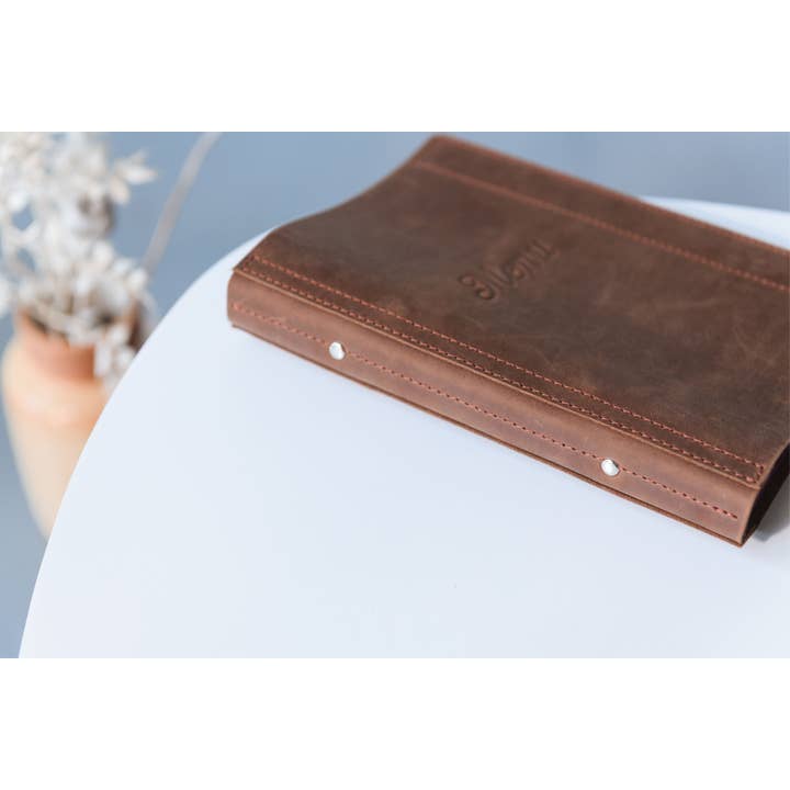 Inko Horeca Accessories - Wholesale Folders - Leather Menu Folder with Ring Binder Mechanism for a5 sheets