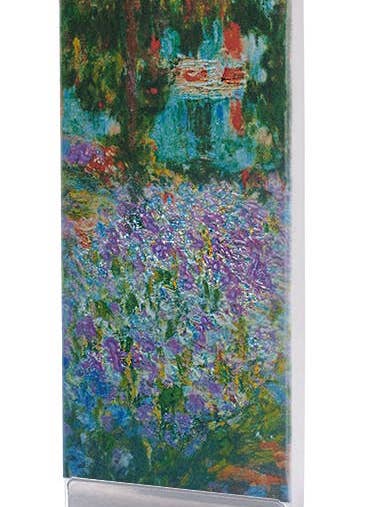Platte handgemaakte kaars- Claude Monet Irissen in Monet's Garden voor wholesale door Flatyz EU