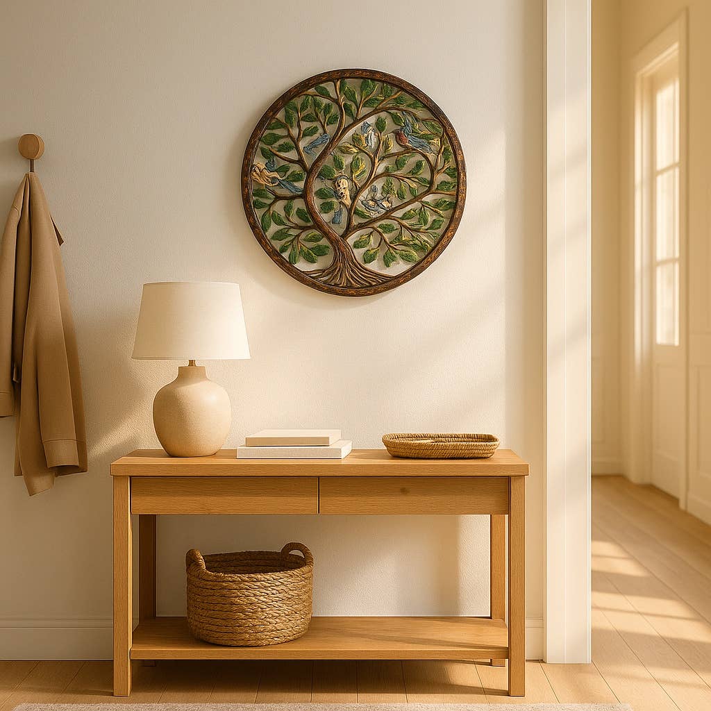 Beyond Borders - Wholesale Wall Accent - Painted Bird Tree of Life3