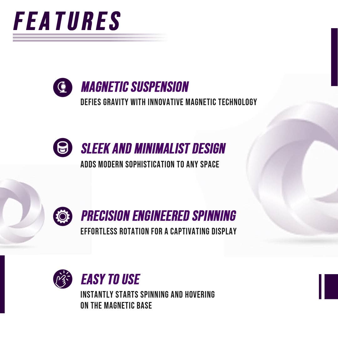 eterus - Wholesale Tafelbladdecoratie - Spinnende bal met magnetische baan2