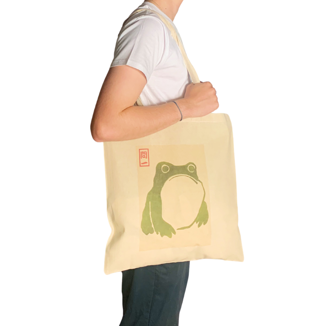 ZZZEBRAAA LIMITED - Wholesale Tote Bag - Unisex - Matsumoto Hoji Frog Tote Bag Vintage Japanese Woodblock Art5
