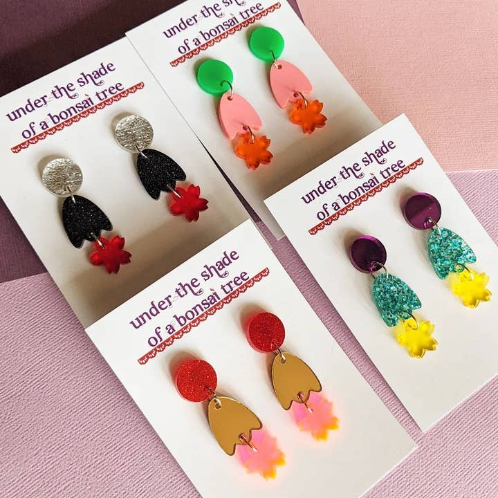 Pendientes en forma de gota Sakura para venta al por mayor de Shade Of A Bonsai