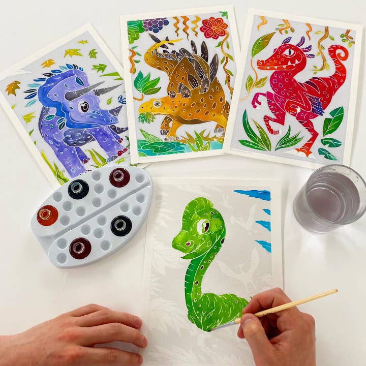 Just Imagine Toys - Wholesale Art Set - Kids & Baby - Paint by Numbers - Aquarellum Dinosaurs - Medium1