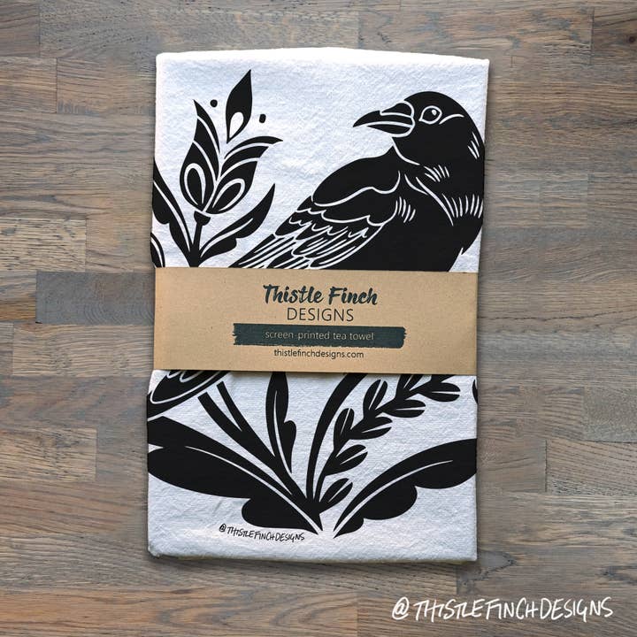 Thistle Finch Designs - Vente Torchons - Torchon néerlandais Crow Distelfink PA4