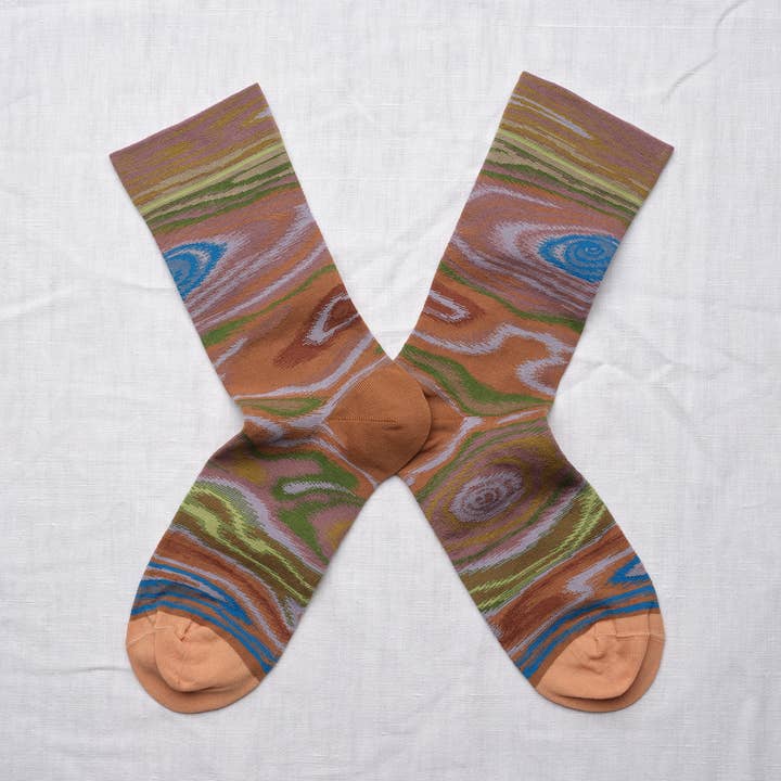 Caramel Camouflage Sock for wholesale by Bonne Maison