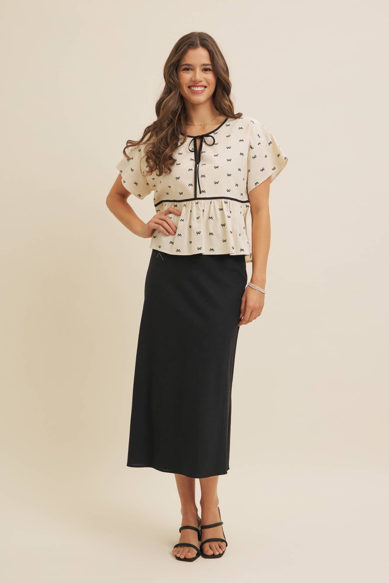 in february - Wholesale Skirt - Women's - VISCOSE LINEN BLEND BIAS CUT MAXI SKIRT WITH LINING25