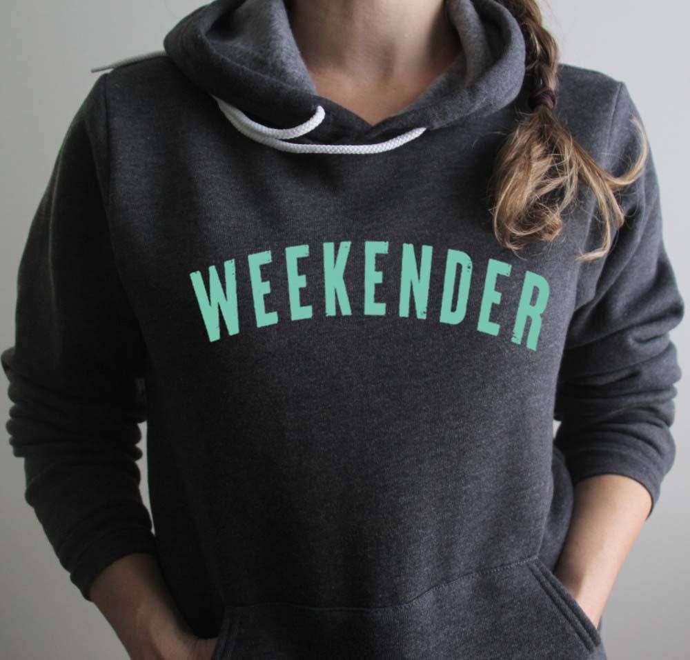 Shamaim - Venta al por mayor Sudadera con capucha - Mujer - Sudadera con capucha de forro polar unisex con estampado WEEKENDER2