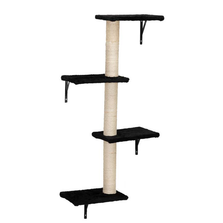 Hard Rock Health Stores - Wholesale Pet Scratcher - Cat - 5 Pcs Wall Mounted Cat Climber Set; Floating Cat Shelves and Perches; Cat Activity Tree with Scratching Posts; Modern Cat Furniture21