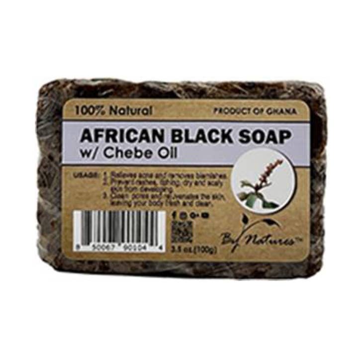 By Natures African Black Soap Chebe,3.5oz for wholesale by KT Supply
