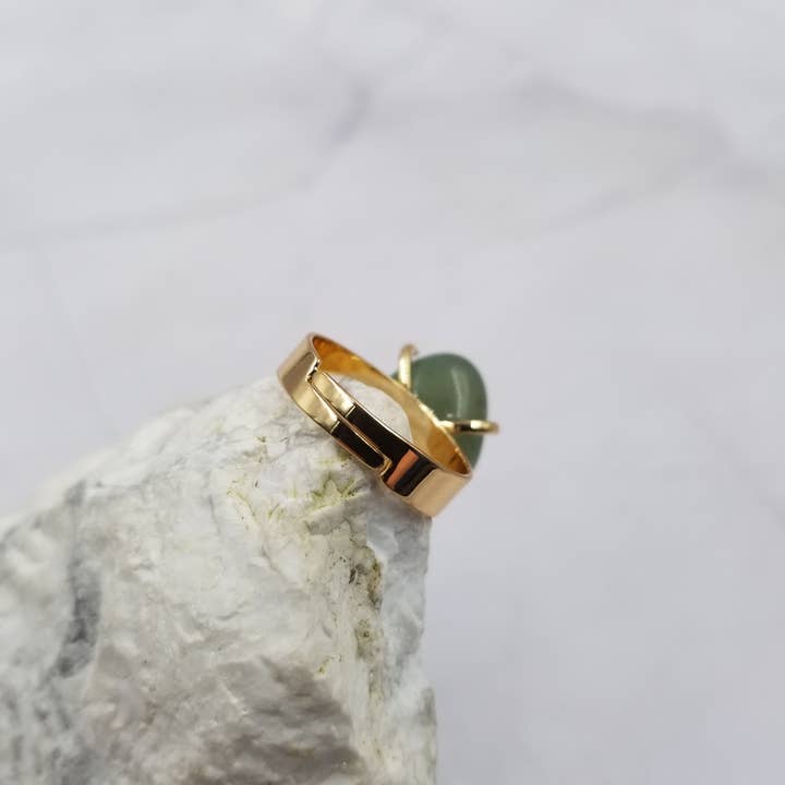 The Pretty Jewellery - Wholesale Single Stone/Solitaire Ring - Adjustable Crystal Ring Dainty Gemstone Ring