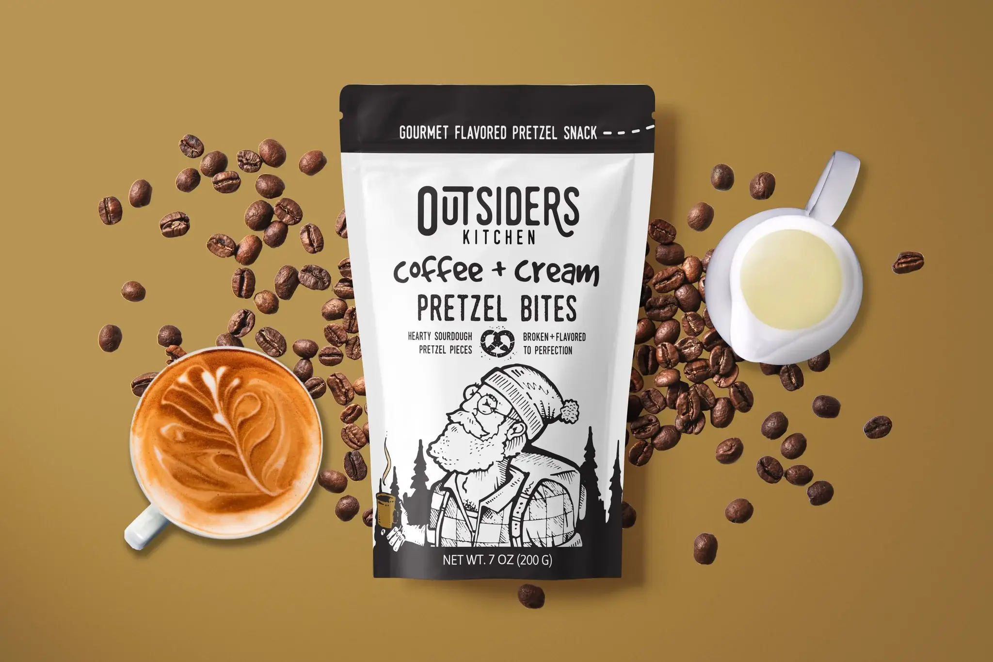 Outsiders Kitchen - Wholesale Pretzels - Coffee + Cream Pretzel Bites | Case of 124