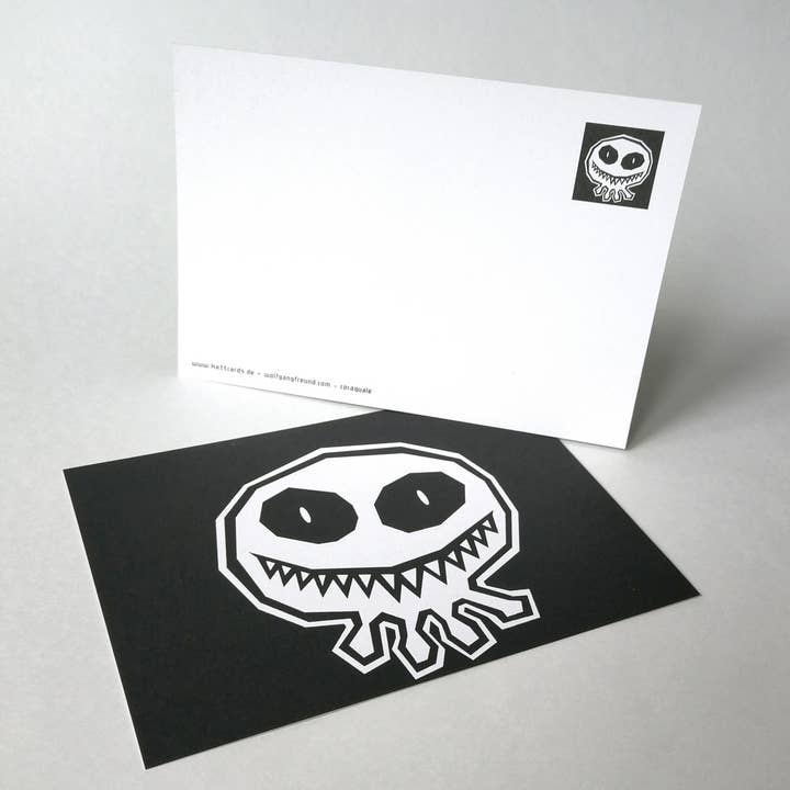 4 cartoline riciclate con buste arancioni: Monster per la vendita all'ingrosso da parte di Kettcards