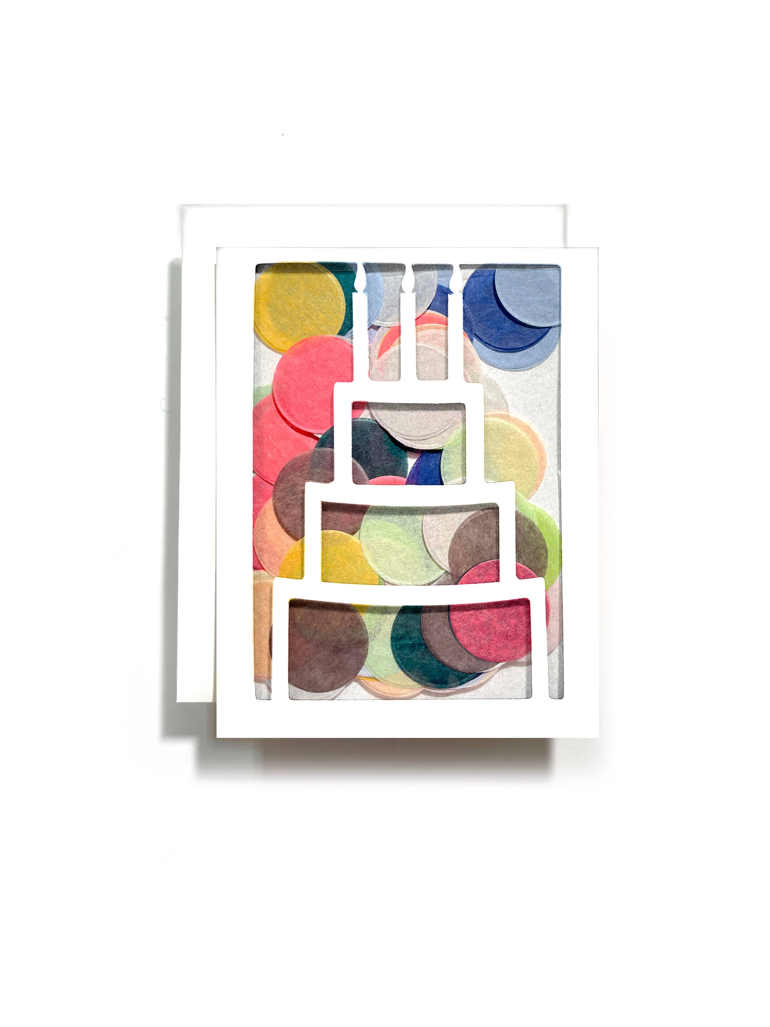 The Paper Curator - Wholesale Birthday card - Birthday Cake Confetti Card | Adult Birthday | Greeting Card1