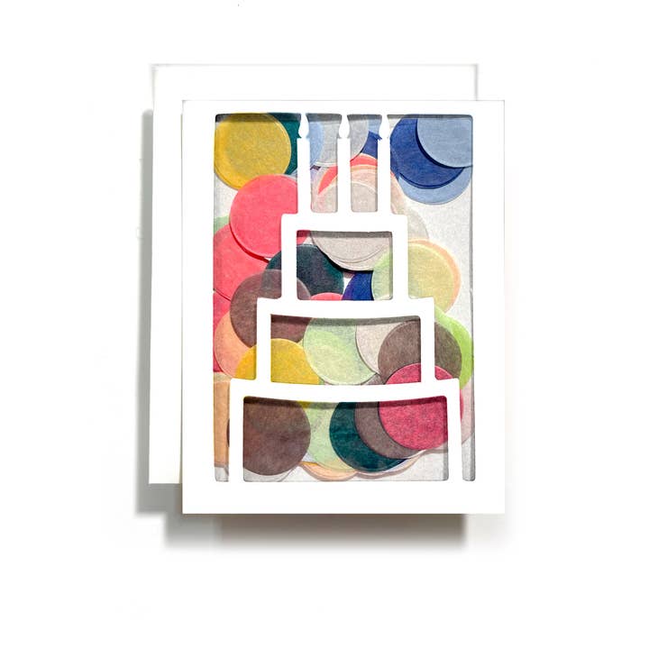The Paper Curator - Wholesale Birthday card - Birthday Cake Confetti Card | Adult Birthday | Greeting Card1