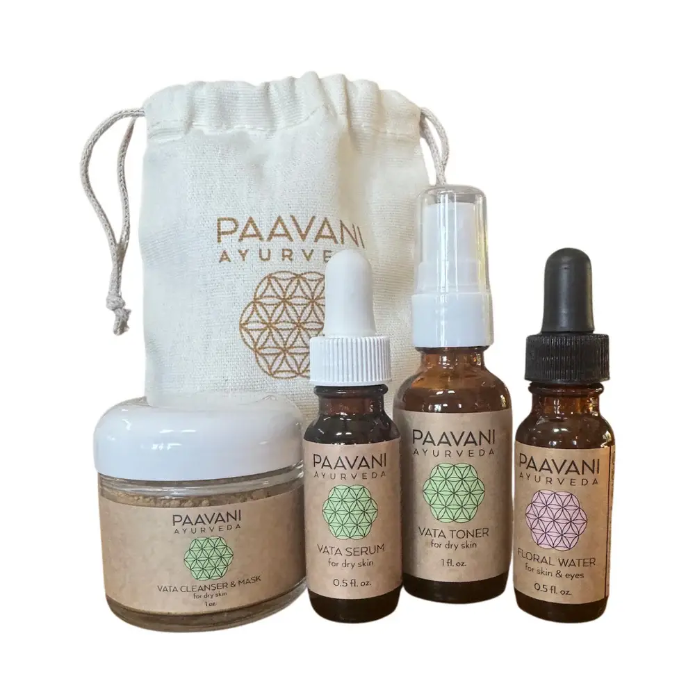 PAAVANI Ayurveda - Wholesale Facial Care Set/Kit - Vata Skincare Ritual – Nourishing Ayurvedic Routine2