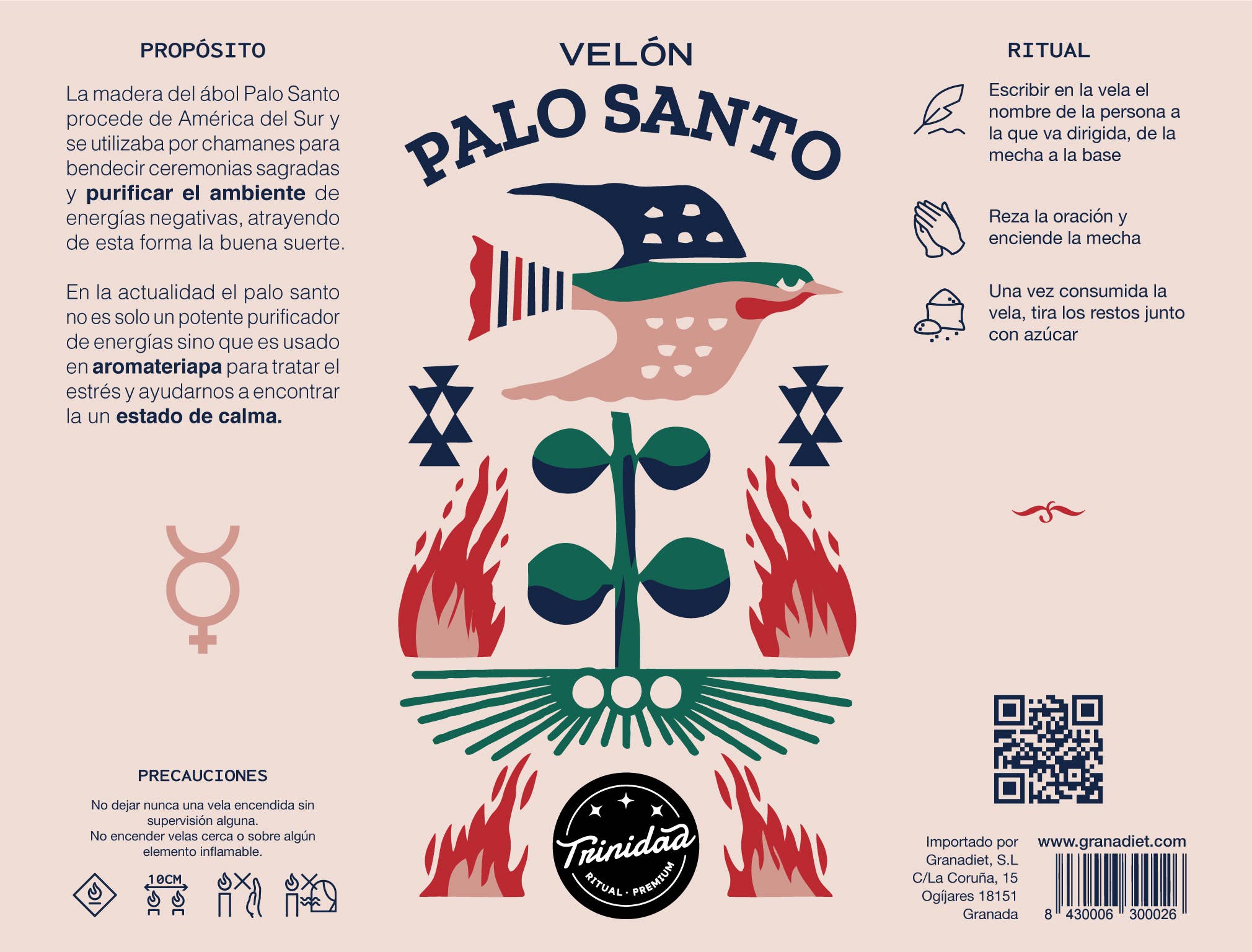 trinidad - Wholesale Votive Candle - Palo Santo Basic Candle1